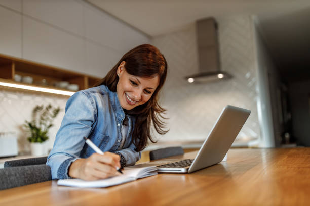 istock Smiling face, sitting in the kitchen. 1283161216