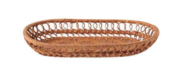 istock vintage Thai wicker basket isolated on white background 1283162495