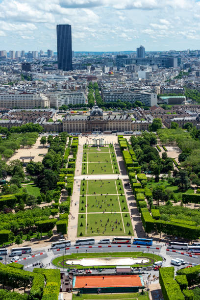 istock Aerial view Champ de Mars from the Eiffel Tower in Paris 1283163476