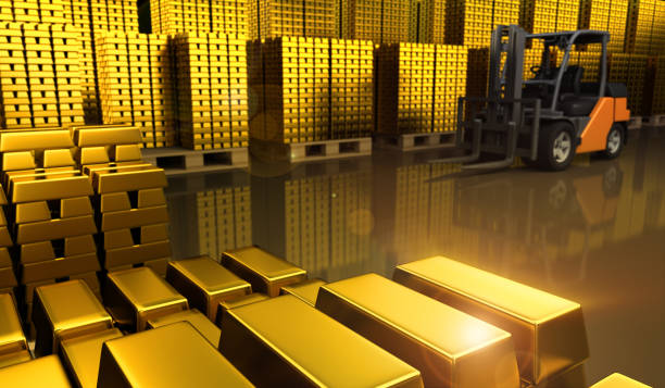 istock Gold in Bank 1283164517