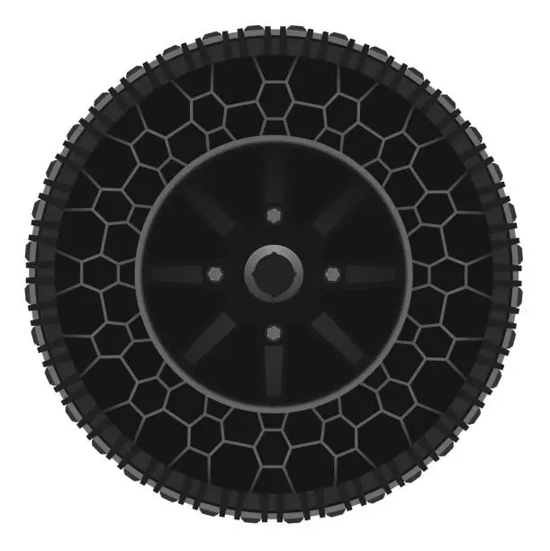 Vector illustration of Airless wheel