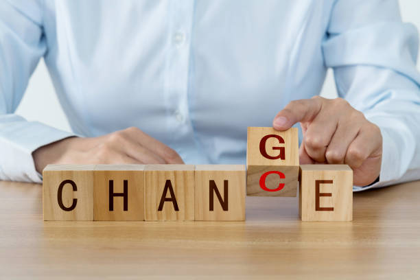 istock Wooden cubes with word change and chance 1283172565