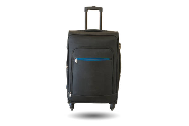istock Black suitcase or luggage  isolated 1283178235