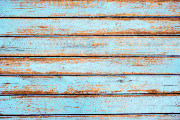 istock Texture of old wooden boards covered in blue paint 1283179736