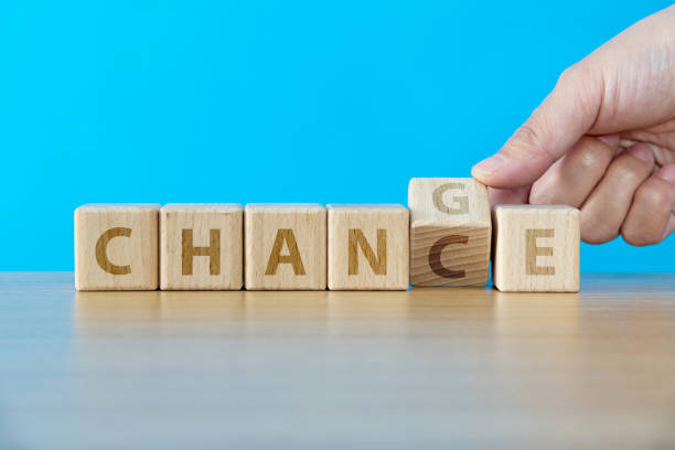 istock Wooden cubes with word change and chance 1283186632