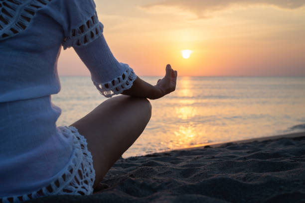 istock Woman practicing yoga in nature 1283192722