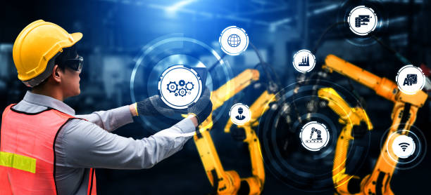 istock Engineering technology and industry 4.0 smart factory concept 1283198248