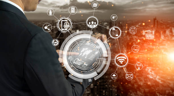 istock Advanced communication and global internet network connection in smart city 1283199255
