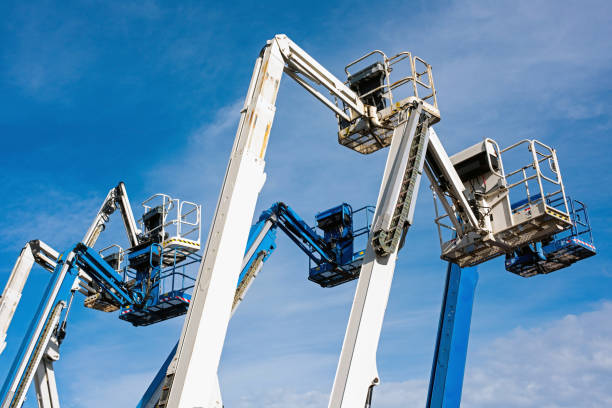istock Boom Lifts, Aerial work platform, lifting platform, hydraulic lift 1283203053