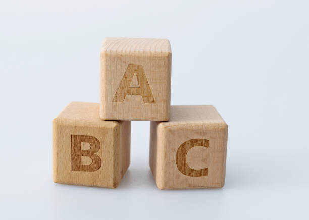 istock Wooden blocks with letters A B C 1283204099