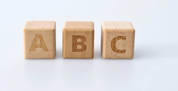 istock Wooden blocks with letters A B C 1283204100