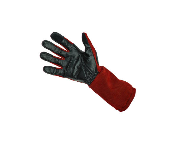 istock Protective gloves isolated white background. Wrist. Full Finger Gloves isolated on white 1283206586