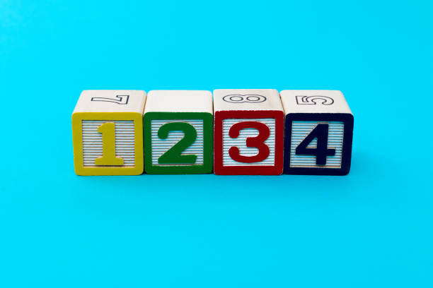 istock Wooden toy blocks with number 1234 1283207200
