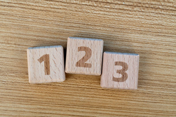 istock Wooden toy blocks with number 123 1283210604