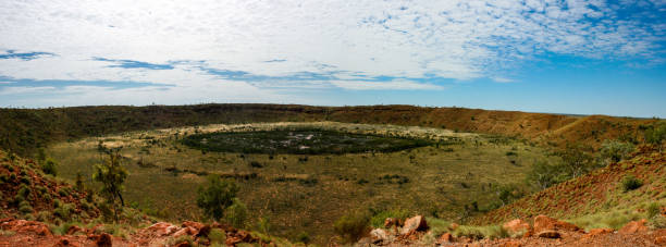 Wolfe Creek Meteorite Crater, Western Australia stock photo