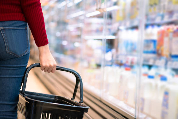 istock Woman in supermarket 1283214222