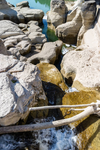 istock Impressive rock formation in the Ain river, Jura 1283214530