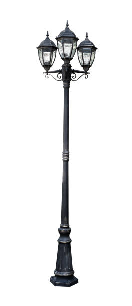 istock Street lamppot. Street lamppost on white background 1283216015