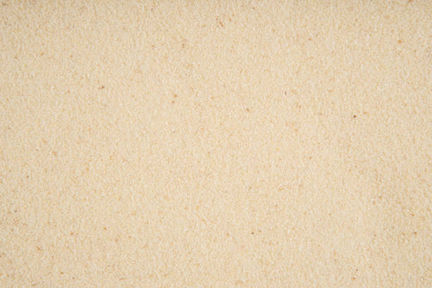 The texture of semolina - top view and closeup of the semolina grains