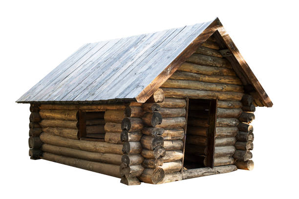 istock wooden house isolated on white 1283217579