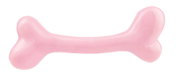 istock Dog bone pink pet toy perfect isolated on white background 1283220317