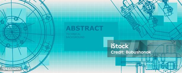 Mechanical Engineering Drawing Abstract Drawing Stock Illustration ...