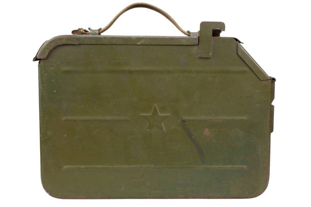 istock Ammo Can for ammunition belt for a 12.7 mm heavy machine gun DShK used by the former Soviet Union 1283227384
