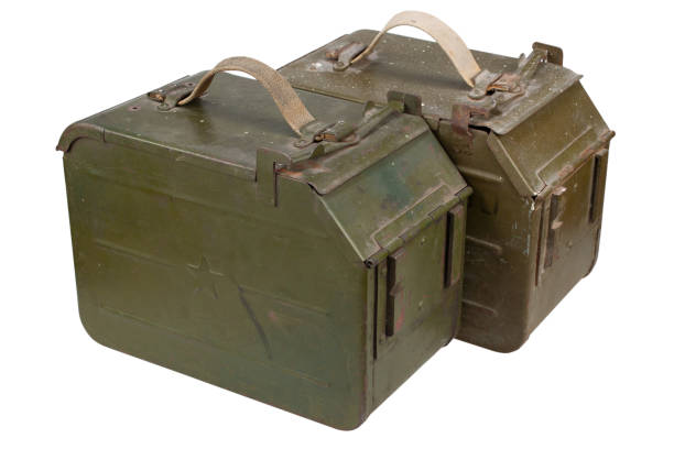 istock Ammo Can for ammunition belt for a 12.7 mm heavy machine gun DShK used by the former Soviet Union 1283227391