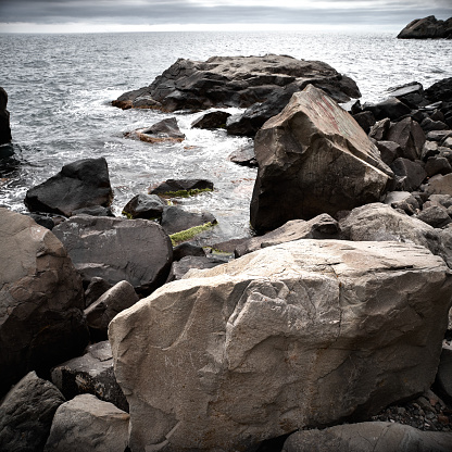 Rocky coast of the Black sea, Crimea peninsula.