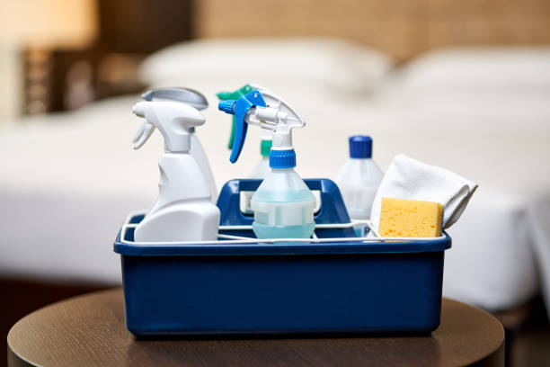 istock Cleaning set for different surfaces in room 1283239470