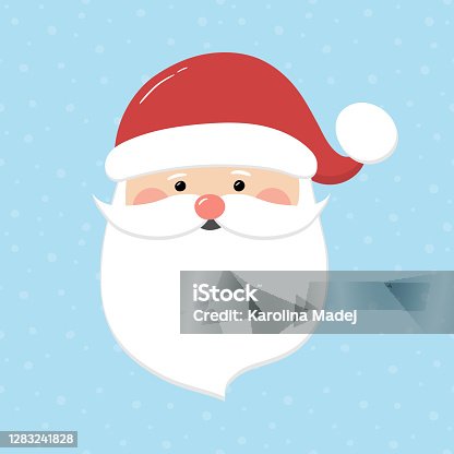 istock Santa Claus on blue background. Vector 1283241828