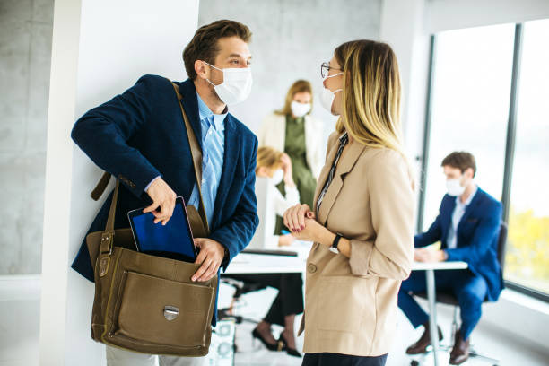 istock Group of business people working inside modern office 1283244602