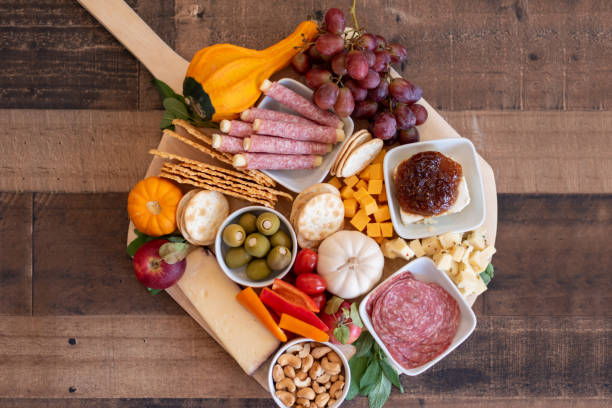 istock Top view of autumn charcuterie board 1283251473