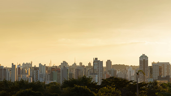 building at sunset in Campinas, Sao Paulo, Brazil,