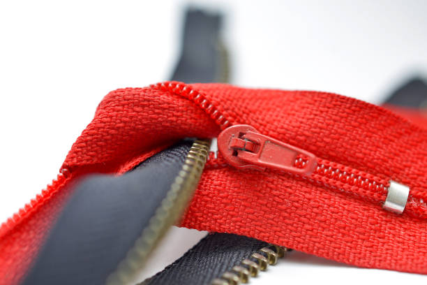 close up image of a zippers .