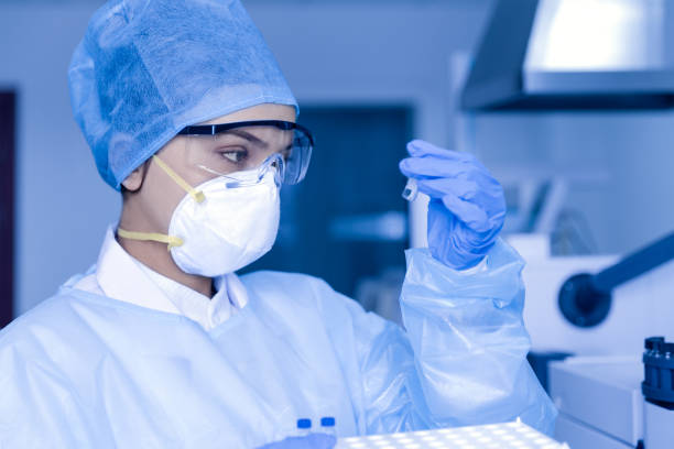 istock Female scientist looking at the medical samples in the laboratory. 1283267078