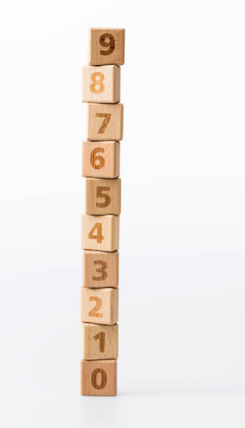istock Wooden blocks with numbers from 0 to 9 1283269449
