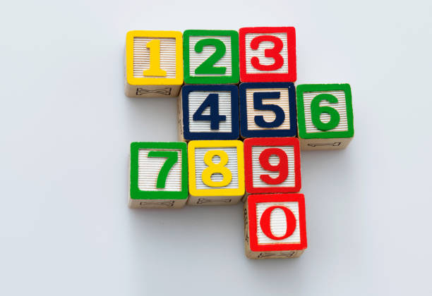 istock Wooden blocks with numbers from 0 to 9 1283270028