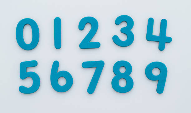 istock Wooden numbers from 0 to 9 1283270058
