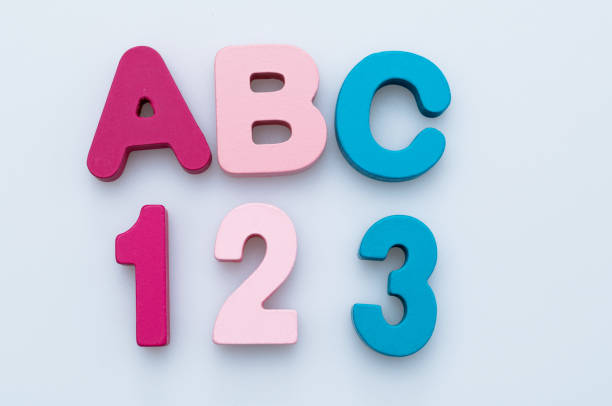 istock Wooden number 123 and letters ABC on white background 1283270166