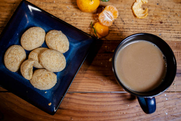 istock homemade biscuits, fruits and coffee on table 1283271631