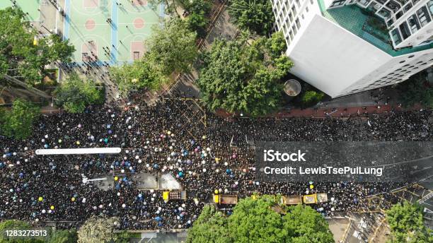 Crowded Victoria Park Stock Photo - Download Image Now - Protest, Hong Kong, Political Rally