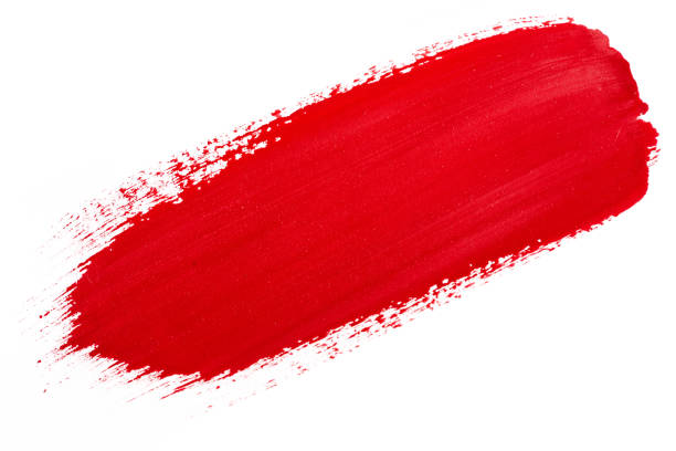istock Red watercolor set on white background 1283275022