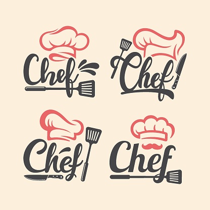 Chef template design logo collection