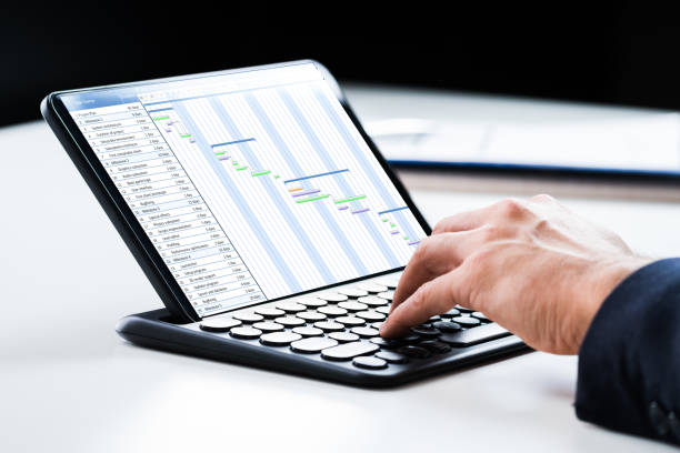 istock Chart Gantt Software. Business Calendar Agenda 1283280189