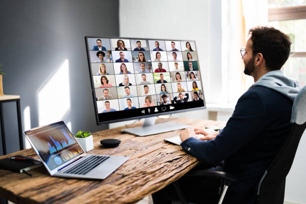 istock Video Conference Business Webinar Call 1283281092