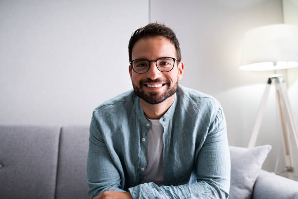 istock Casual Man Video Conference Chat Men 1283281196
