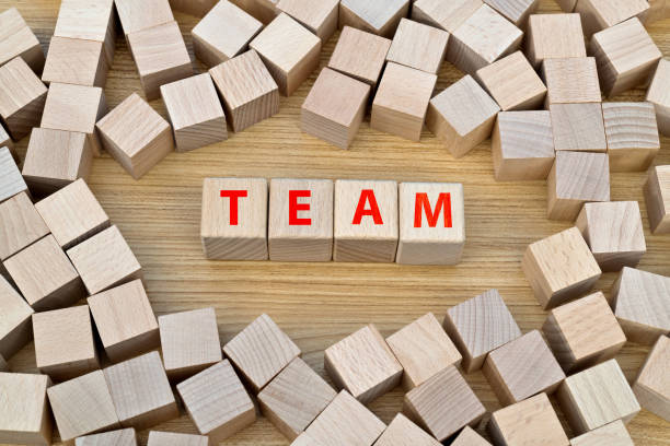 istock Wooden blocks with word team 1283283083