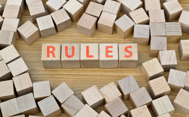 istock Wooden blocks with word rules 1283283793