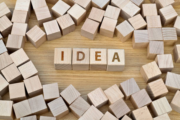 istock Wooden blocks with word idea 1283283831